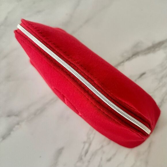 Dior Toiletry Pouch Cosmetic Zip Case, Red, New - Picture 2 of 8